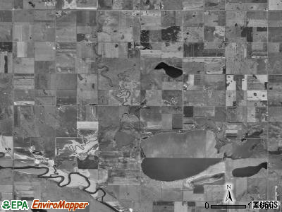 Lake Byron township, South Dakota satellite photo by USGS
