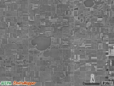 Spirit Lake township, South Dakota satellite photo by USGS