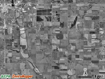 Custer township, South Dakota satellite photo by USGS