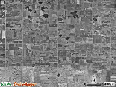 Nunda township, South Dakota satellite photo by USGS