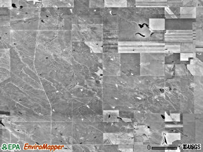 Rowe township, South Dakota satellite photo by USGS