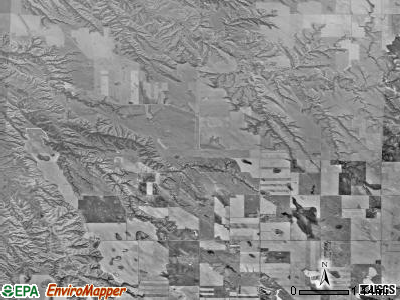 Cedar Butte township, South Dakota satellite photo by USGS
