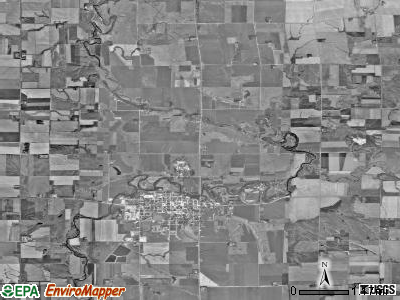 Flandreau township, South Dakota satellite photo by USGS