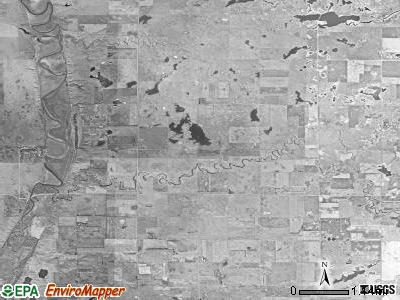 Oneida township, South Dakota satellite photo by USGS