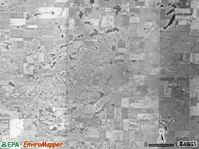 Benedict township, South Dakota satellite photo by USGS
