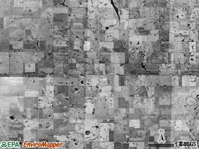 Adams township, South Dakota satellite photo by USGS