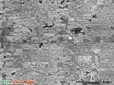Farmington township, South Dakota satellite photo by USGS