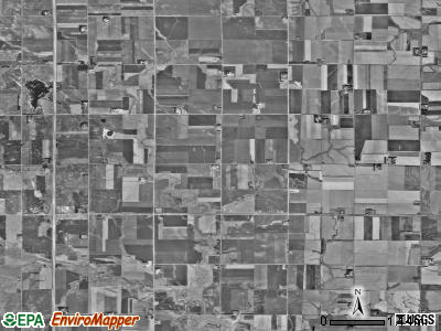 Clare township, South Dakota satellite photo by USGS