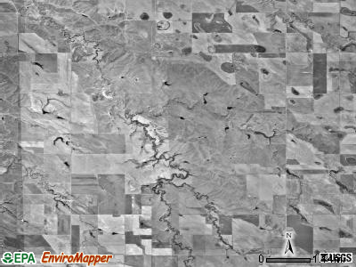 Kolls township, South Dakota satellite photo by USGS