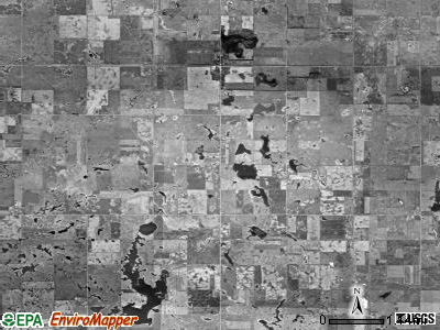 Clinton township, South Dakota satellite photo by USGS