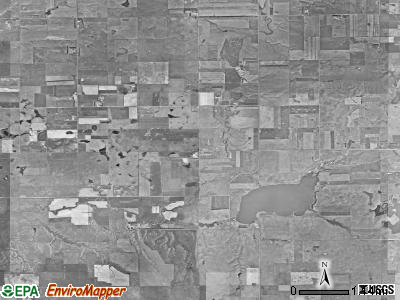 Crow Lake township, South Dakota satellite photo by USGS