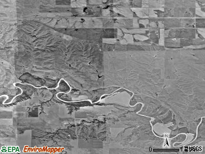 Grandview township, South Dakota satellite photo by USGS