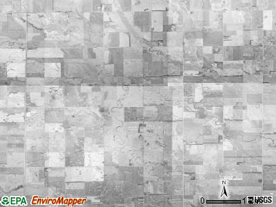 Palatine township, South Dakota satellite photo by USGS