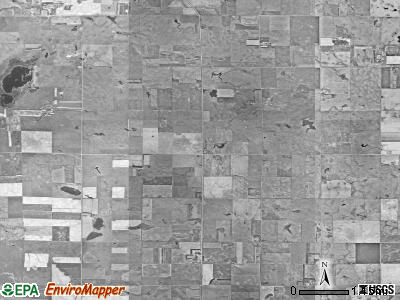 Waldro township, South Dakota satellite photo by USGS