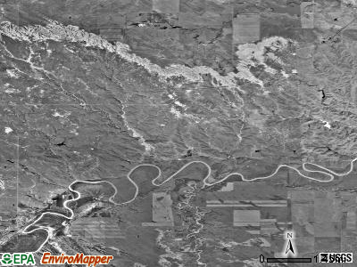 Wall township, South Dakota satellite photo by USGS