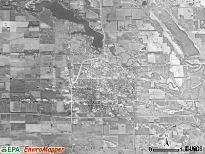 Mitchell township, South Dakota satellite photo by USGS