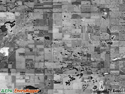 Benton township, South Dakota satellite photo by USGS