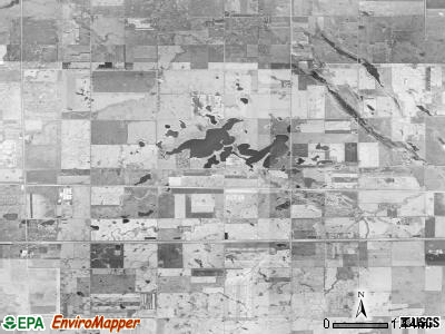 Hopper township, South Dakota satellite photo by USGS