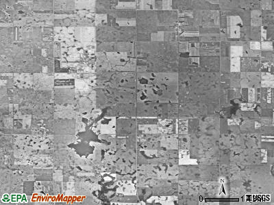Wilbur township, South Dakota satellite photo by USGS