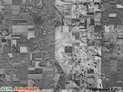 Beulah township, South Dakota satellite photo by USGS