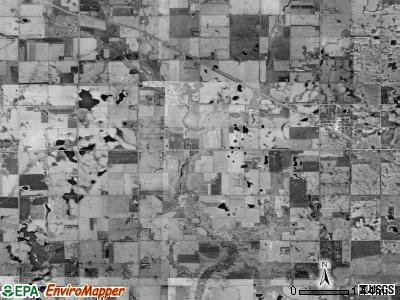 Bridgewater township, South Dakota satellite photo by USGS