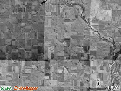 Dayton township, South Dakota satellite photo by USGS