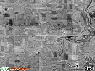 Canton township, South Dakota satellite photo by USGS