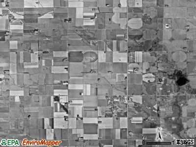 Hurley township, South Dakota satellite photo by USGS