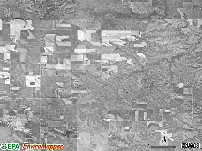 Burke township, South Dakota satellite photo by USGS
