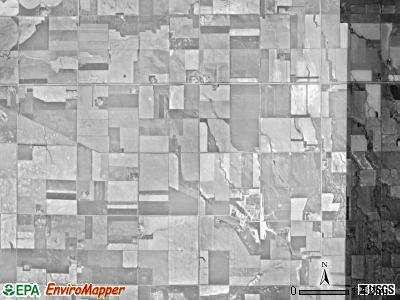 East Choteau township, South Dakota satellite photo by USGS