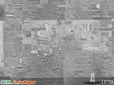 Huggins township, South Dakota satellite photo by USGS