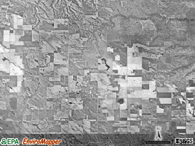 Fairfax township, South Dakota satellite photo by USGS