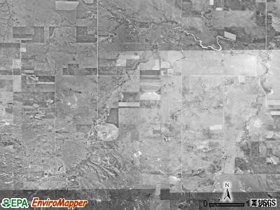 Millboro township, South Dakota satellite photo by USGS