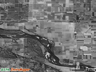 Gayville township, South Dakota satellite photo by USGS