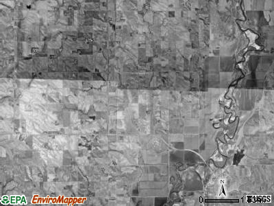 Sioux Valley township, South Dakota satellite photo by USGS