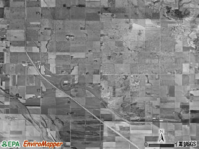 Brule township, South Dakota satellite photo by USGS