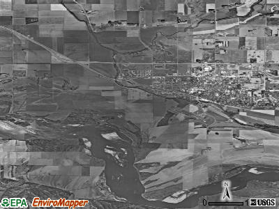 Vermillion township, South Dakota satellite photo by USGS