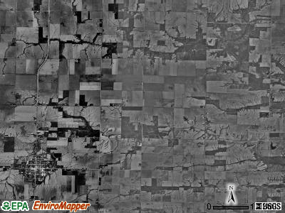 Roseville township, Illinois satellite photo by USGS