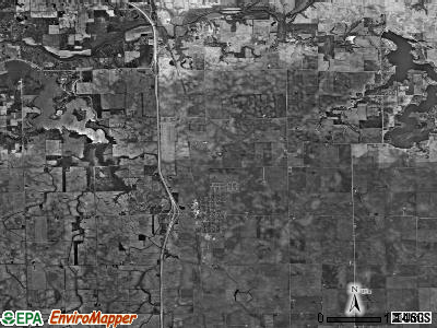Hudson township, Illinois satellite photo by USGS