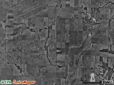 Prairie City township, Illinois satellite photo by USGS