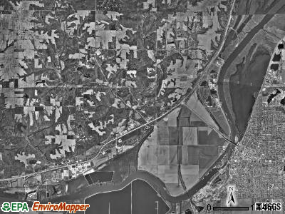 Hollis township, Illinois satellite photo by USGS