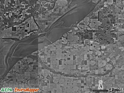 Quiver township, Illinois satellite photo by USGS
