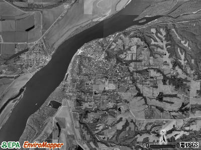 Warsaw township, Illinois satellite photo by USGS