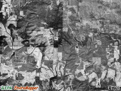 Lave Creek township, Arkansas satellite photo by USGS