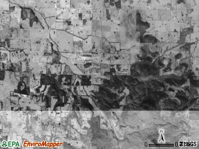 Ewing township, Arkansas satellite photo by USGS