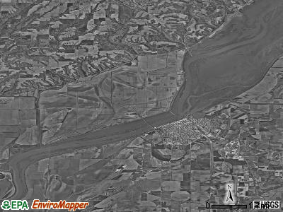 Beardstown township, Illinois satellite photo by USGS