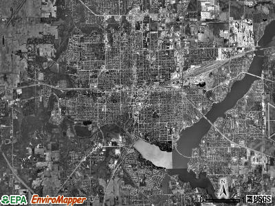 Decatur township, Illinois satellite photo by USGS