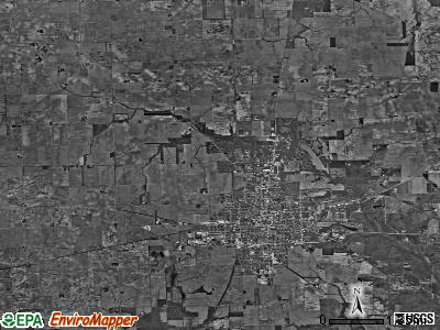 Paris township, Illinois satellite photo by USGS