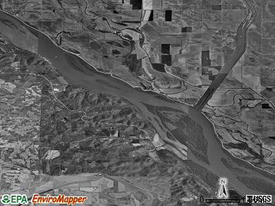 Cincinnati township, Illinois satellite photo by USGS