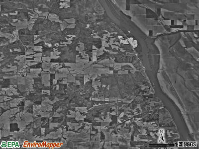 Detroit township, Illinois satellite photo by USGS